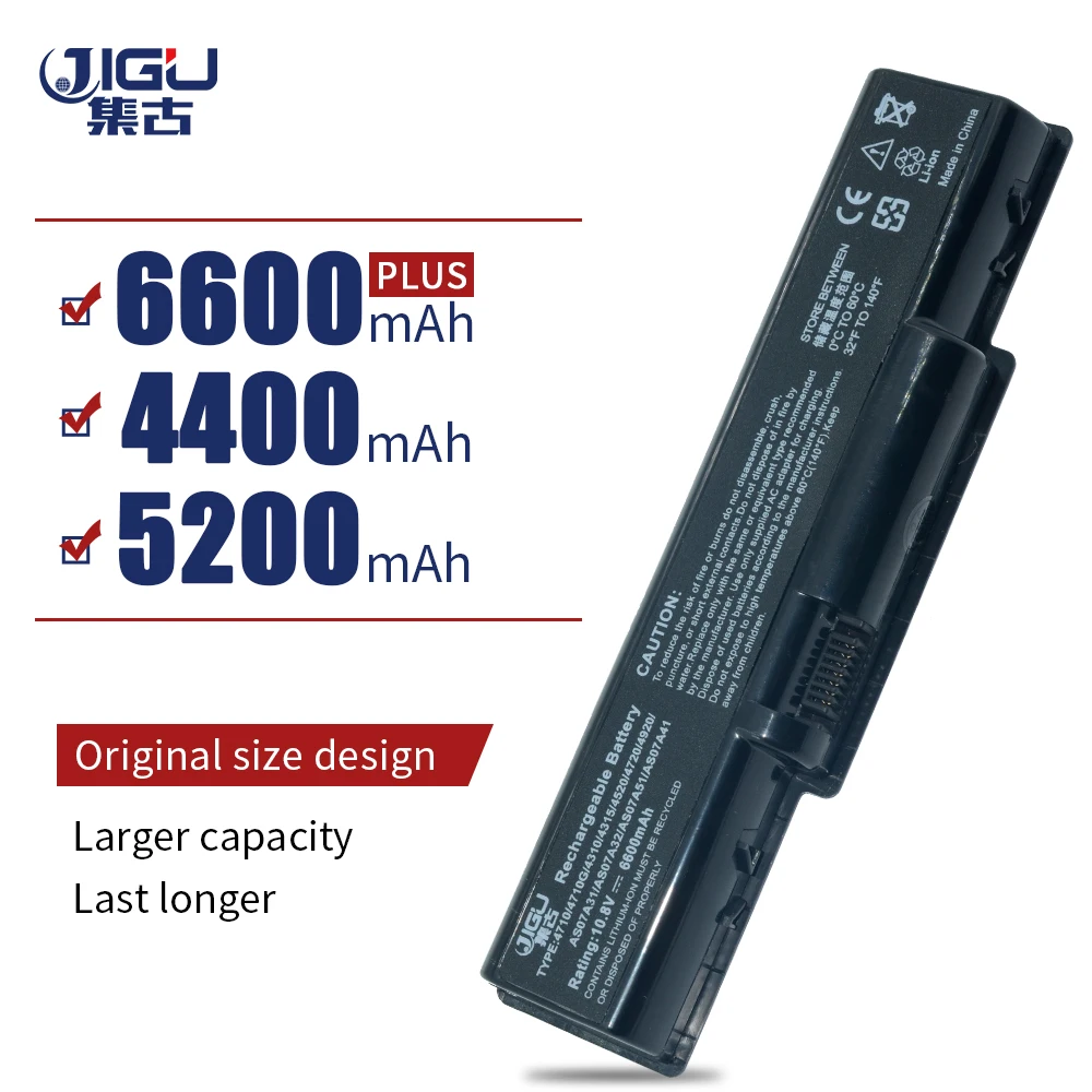 Аккумулятор JIGU для ноутбука 6 ячеек черный ACER Aspire 4310 4330 4520 4530 4710 4720 4730z 4730 AS07A31 AS07A32