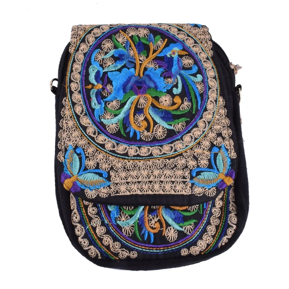 Женская сумка с вышивкой в этническом стиле Boho винтажная тканевая мессенджер