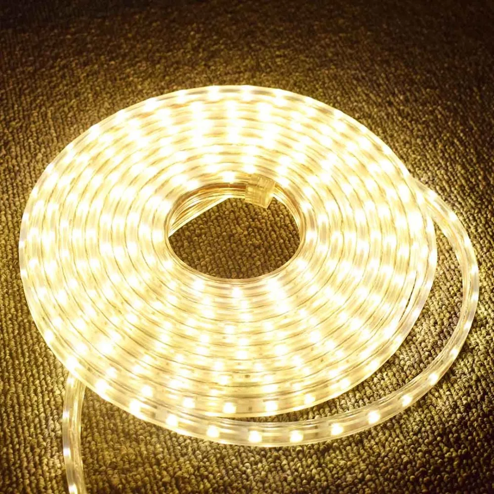 SMD5050 RGB полоса 220 В Светодиодная гибкая света водонепроницаемая лента штепсельная