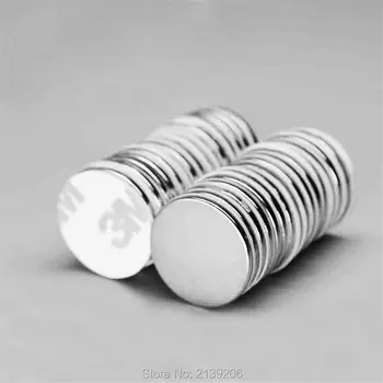 

70PCS disc D15*1.5mm pull force 1.5KG one-side 3M adhesive strong rare earth neodymium ndfeb magnet