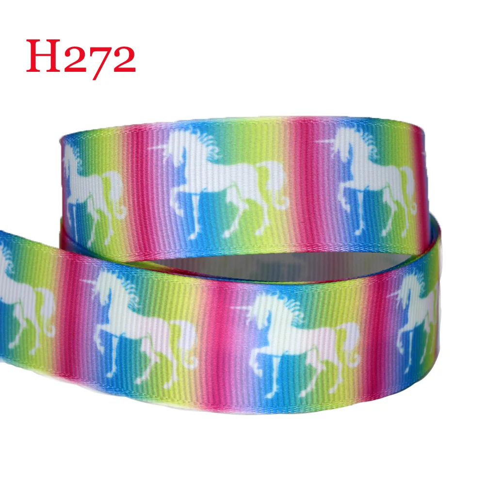 

2-5 yards unicorn ribbed ribbon grosgrain bow party wedding gift decoration