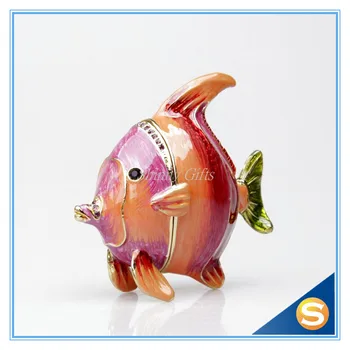 

Free Shipping Animal Fish Jewelry Ring Holder Trinket Gift Souvenir Home Decoration