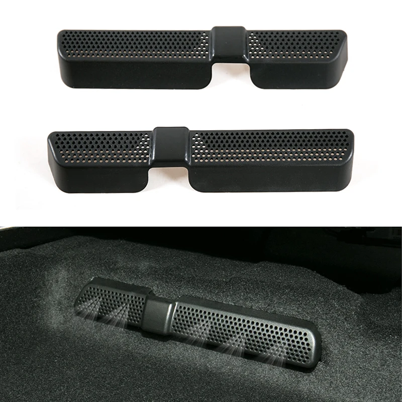 

2pcs Car Styling Under Seat Air Conditioner Air Outlet Dust Protective Frame Cover For VW Tiguan Touran MK2 2016 2017 2018 LHD