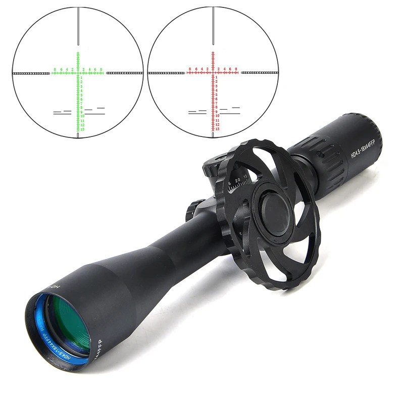 

CS HD 4.5-18x44 SFIR Optics Riflescope Side Parallax Adjust Big Wheel Tacical Hunting Riflescope Sniper Hunting