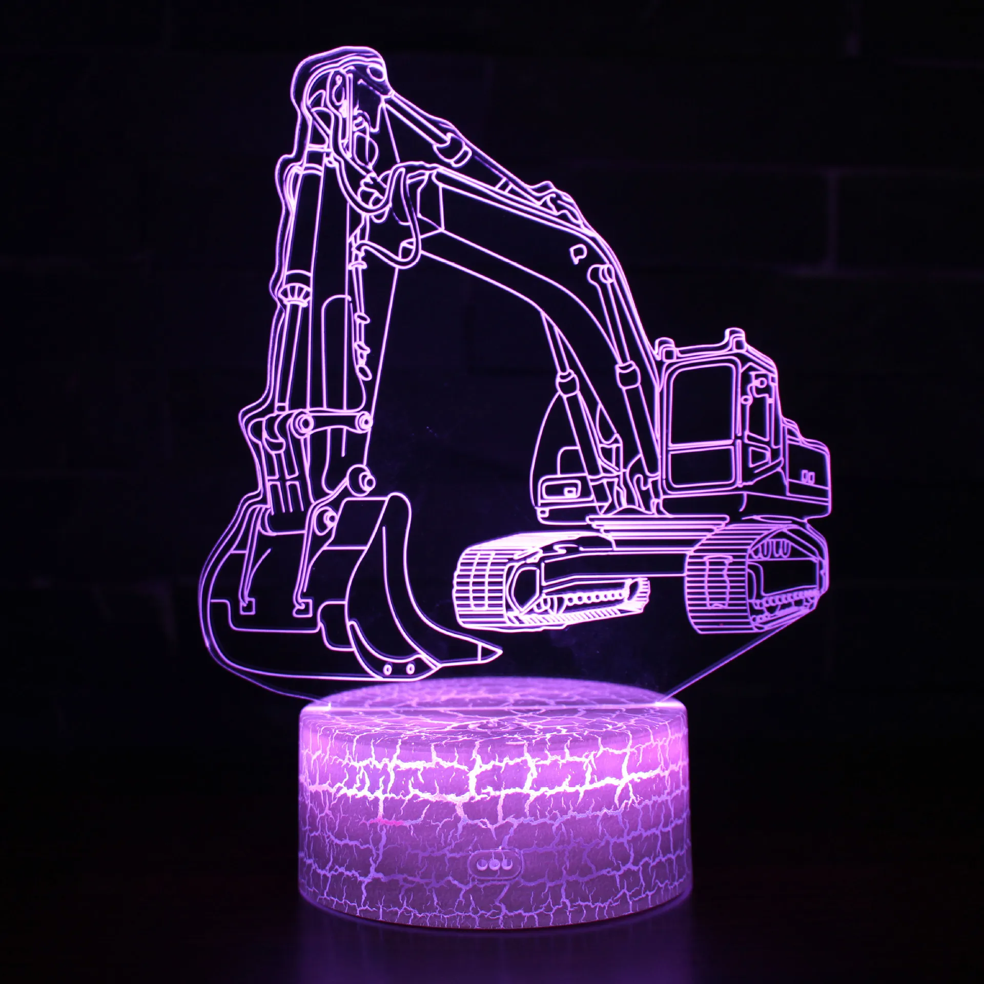 

Excavator Remote Control Creative 3d Led Lamp Shades For Table Lamps Bedside decorative lamp for children's Color Night Light