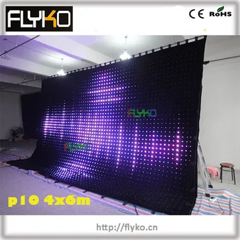 

Free Shipping LED Vision/ Video Curtain with RGB LEDs Flexible LED Vision Curtain