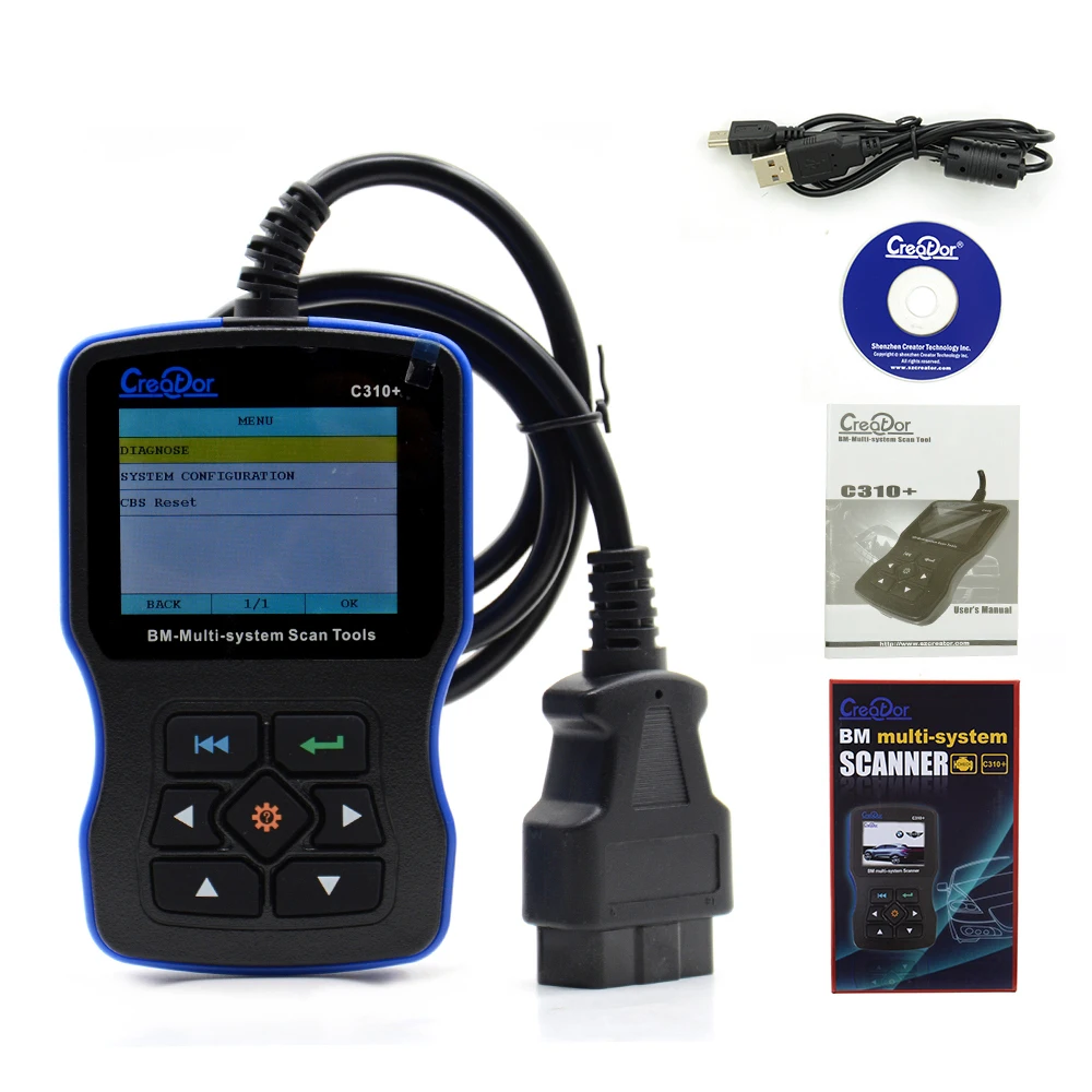2018 OBD2 сканер для BMW e46 e90 e60 e39 Creator C310 + Pro V7.6 подушка безопасности/ABS/ SRS