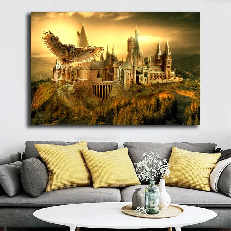 Harry Potter Hogwarts Canvas Posters Prints Wall Art Painting Decorative Picture Modern Home ...