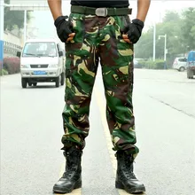 Свободные камуфляжные мужские брюки карго, мужские повседневные тактические брюки, армейский зеленый камуфляж, рабочая одежда, брюки, военные брюки размера плюс