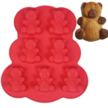 1 шт. семь медведей в форме силиконовая форма для торта Форма для выпечки шоколадная форма для украшения тортов инструменты Кондитерская выпечка инструмент