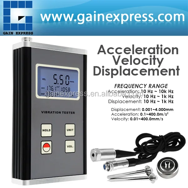 Digital Vibration Meter Piezoelectric Transducer Sensor Displacement