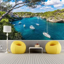 Пользовательские фото обои нордический остров красивый пейзаж настенная гостиная фоновые Декорации для спальни настенная ткань