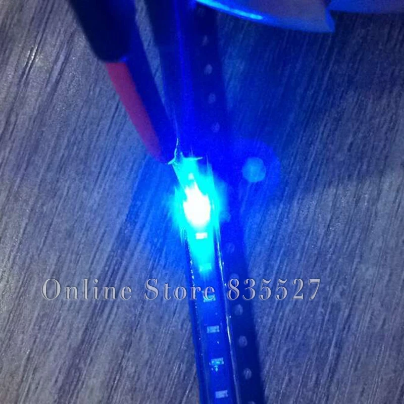 

100PCS/LOT 1608 0603 blue SMD LED lamp beads bright LED light emitting diode