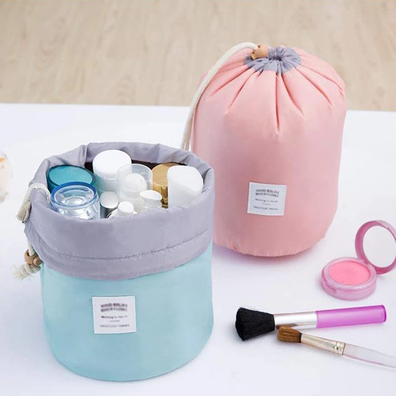 

1 PC Waterproof Cylinder Storage Bag Multifunctional use for Travel Placing Cosmetic Toiletries and Clothes