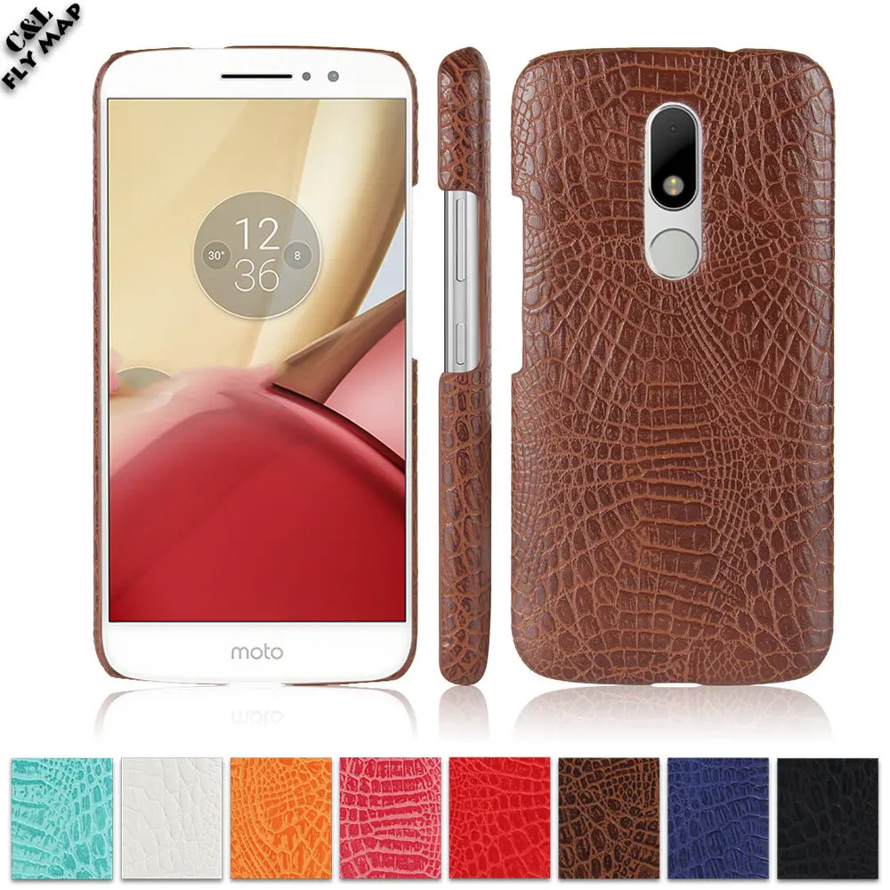 Чехол из крокодиловой кожи для Motorola Moto M XT1663 XT1662 жесткий защитный чехол телефона