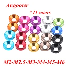 20pcs M2 M2.5 M3 M4 M5 M6 Aluminum washer Colorful anodized Aluminum Countersunk Head Bolt Washer Gasket for Flat head Bolts 20pcs M2 M2.5 M3 M4 M5 M6 Aluminum washer Colorful anodized Aluminum Countersunk Head Bolt Washer Gasket for Flat head Bolts