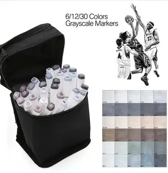 

TOUCHNEW 12/30Color Gray Marker Cool Gray Marker Warm Set Dual Tips Alcohol Based Art Marker for Drawing Manga Mark Art Supplier