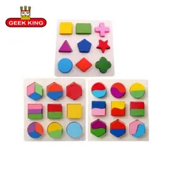 3 шт./лот стерео деревянные пазлы для детей От 2 до 4 лет 3d головоломки доска Развивающие игрушки для детей обучающих игр