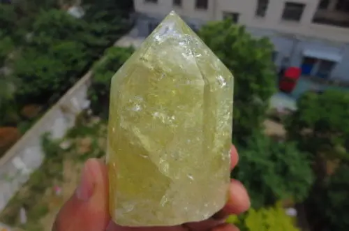 

huij 00605 Natural Citrine Quartz Crystal Point Healing China