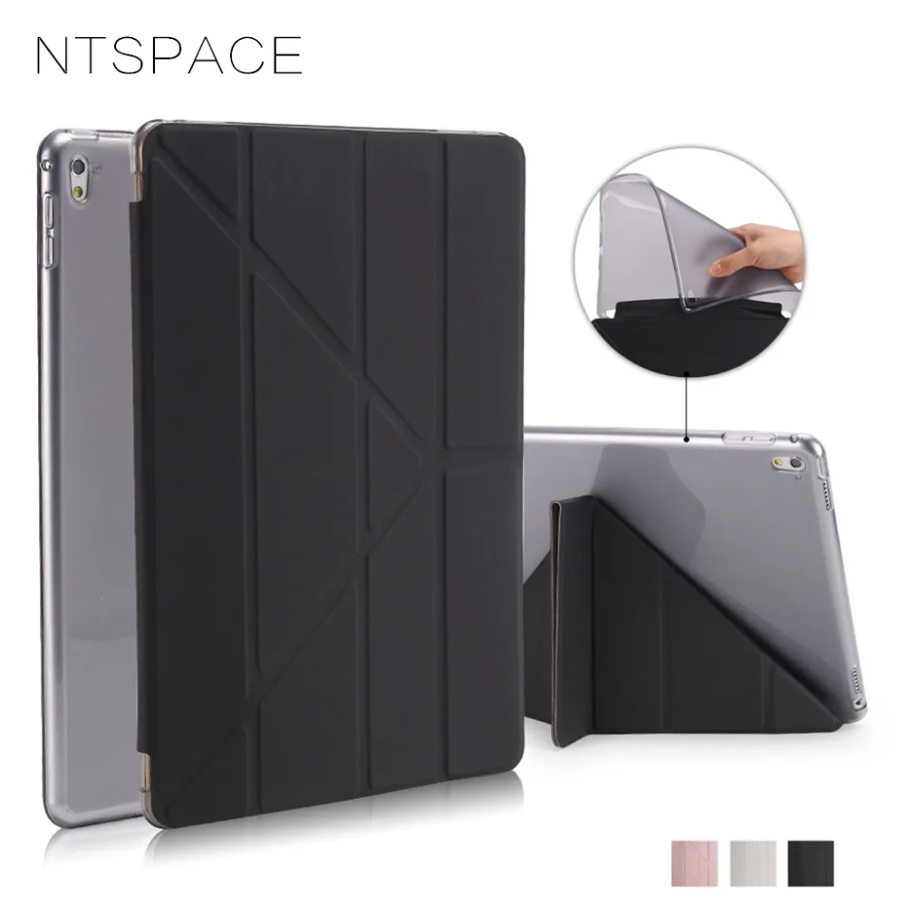 

NTSPACE Magnetic PU Leather Flip Cover Cases For Apple iPad Air 1 Smart Wake Up Sleep Soft Silicone Stand Holder Case For iPad 5