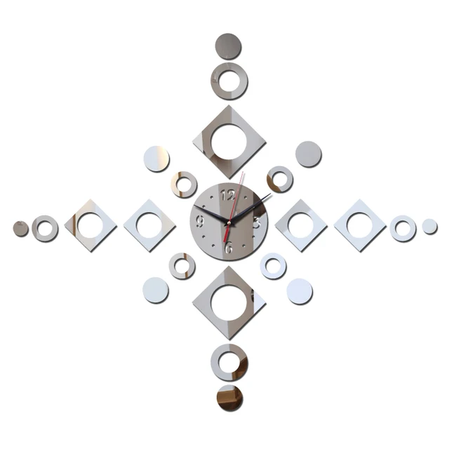 top fashion acrylic material wall sticker modern diy wall clocks for