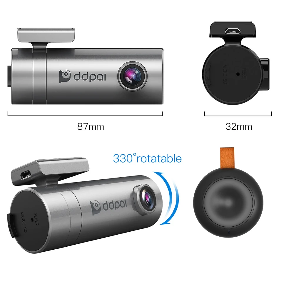 Ddpai mini2 1440 P ультра Full HD регистраторы один клик Беспроводной удаленных снимков