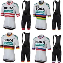 

UCI 2018 World Champion Short Sleeve Cycling Jersey Bib Shorts Kit Breathable MTB Jersey Bike Cycling Clothing Ropa Ciclismo