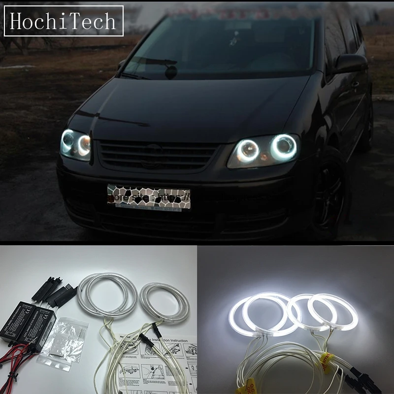 

HochiTech For Volkswagen VW Touran 2004-2007 Ultra Bright Day Light DRL CCFL Angel Eyes Demon Eyes Kit Warm White Halo Ring