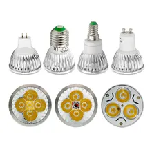 1x de alta potencia GU10 foco LED ampolla W 9W 12W 15W E27 luz regulable E14 Bombillas 85-265V lámpara MR16 12V LED Bombillas de Lamparas