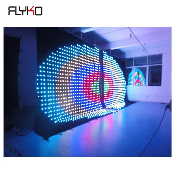 Flyko сценический настраиваемый размер led P120MM 4 M на 8 M dJ Гибкая панель шоу led dj фон