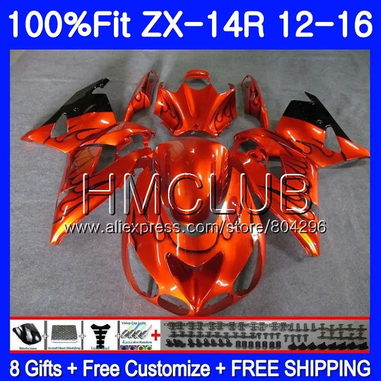 

Injection For KAWASAKI NINJA ZX 14R ZX14R Orange black 12 11 13 14 15 16 50HM.12 ZZR1400 ZX-14R 2011 2012 2013 2014 2015 Fairing