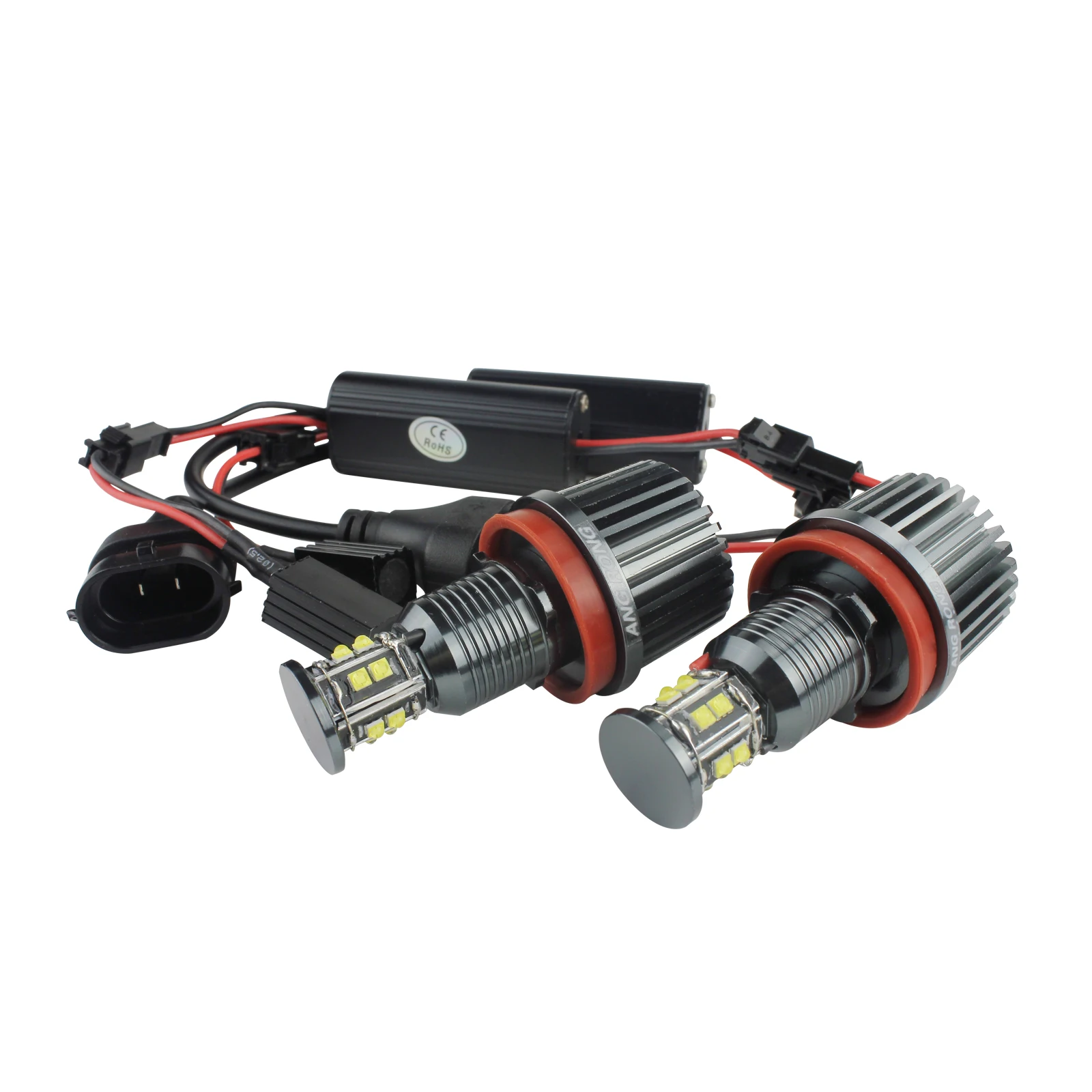 ANGRONG для BMW ангельские глазки H8 120 Вт Светодиодный Маркер Halo Light E82 E90 E92 E60 E61 E63 E89