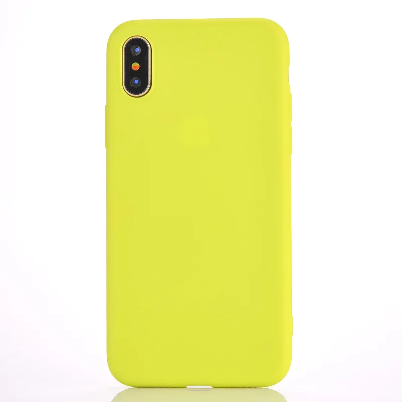 Demelfu Ультратонкий матовый чехол для телефона для iPhone X, 7, 8, 6, 6s Plus, мягкий резиновый чехол для Fundas iPhone 5, 5S, SE, 6, 7, 8 Plus, чехол s - Цвет: Yellow
