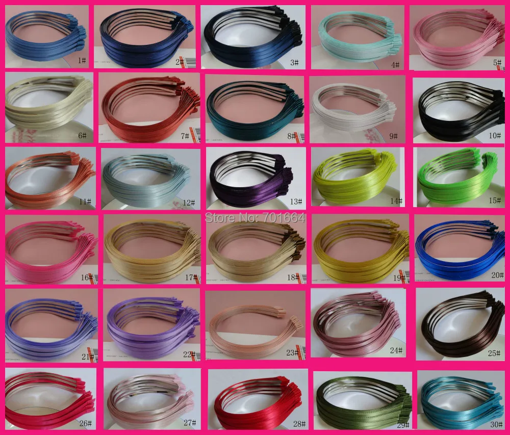 50 шт. сатиновая лента для волос 5 мм|hair headband|metal hairheadband for hair |