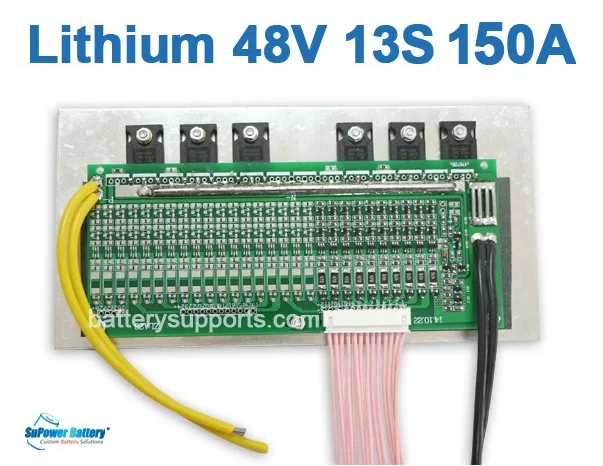 Supower 13 s 46.8 В 48 54.6 150a литий-ионный lipo Батарея BMS Управление Системы баланса pcb IC чип