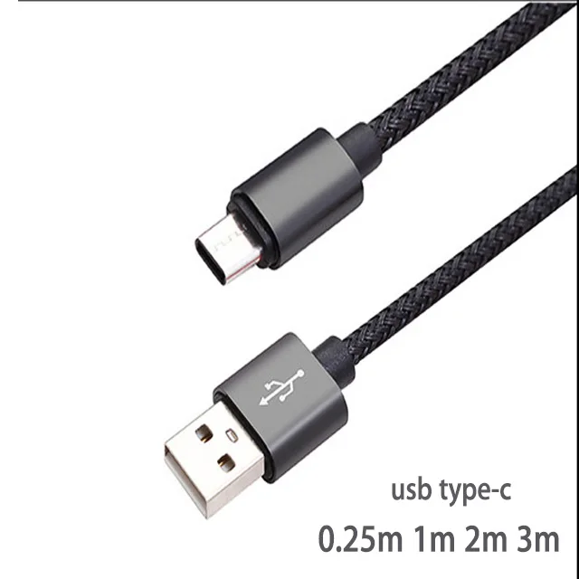 

USB Type C Charger Cable 2/3 Meters Usb-C Cord for Xiaomi Mi 8 Se Mix 3 4 Huawei P20 honor 10 20 pro Typec Short 25CM Usb Kabel