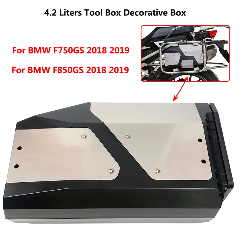 

For BMW F750GS F850GS 2018 2019 4.2 Liters Tool Box Decorative Box Toolbox Waterproof Suitable side bracket F750 GS F850 GS 18