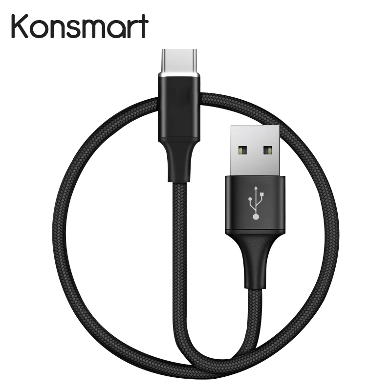 

2.4A Fast Charging Nylon Type-C USB Data Cable for Samsung Galaxy Note9 S9 S8 Xiaomi Mi6 Huawei Nexus 6P Mobile Phone