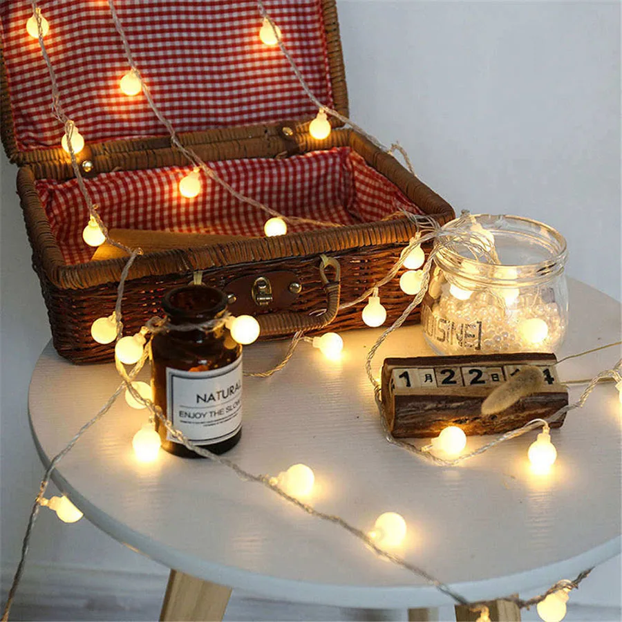 

USB LED Ball String Light 3M 20Leds DC 5V LED Fairy Lights Christmas Tree Wedding Holiday Home Garden Decoration Lighting Lamps