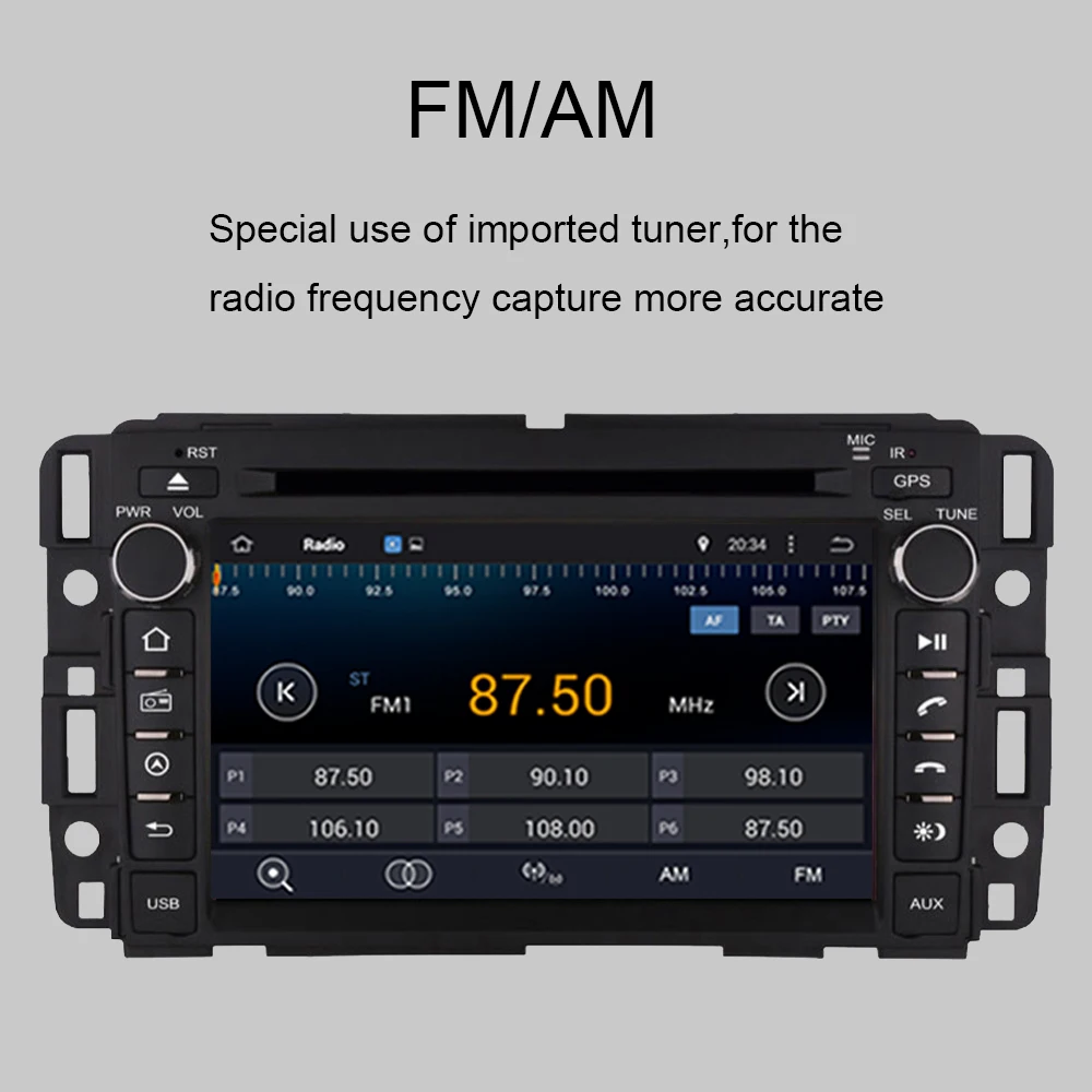 Cheap Android 9.0 Car GPS Navigation with Big USB AUX hole For GMC Yukon/Tahoe/Acadia/Buick Enclave/CHEVROLET Suburban2007-2012 player 5