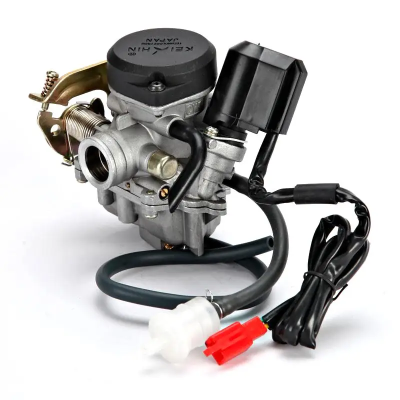 Grey Metal Motorcycle Carburetor With Fuel Filter For GY6 4 Stroke 50cc