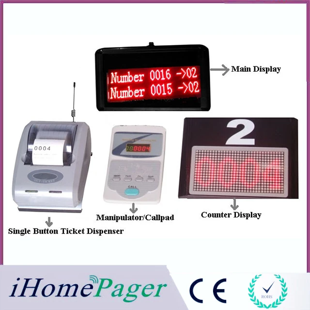 

Ihomepager Restaurant Clinic easy operation ticket printer customized logo Bank queue calling system