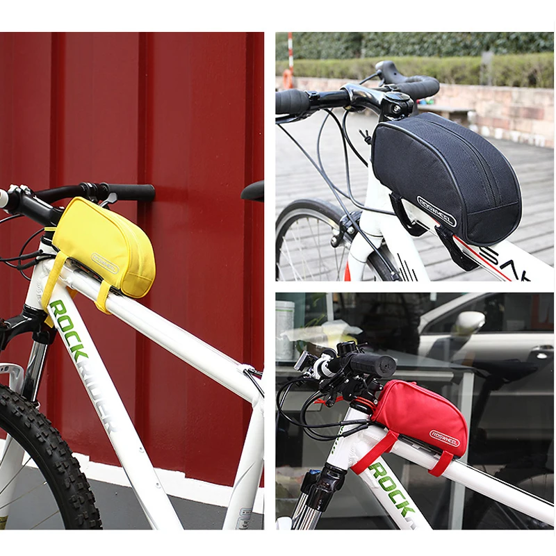 Discount Roswheel 600D Polyester PVC Outdoor MTB Road Bike Cycling Bicycle Frame Pannier Front UPPER Tube Package Bike Beam Saddle Bag 2