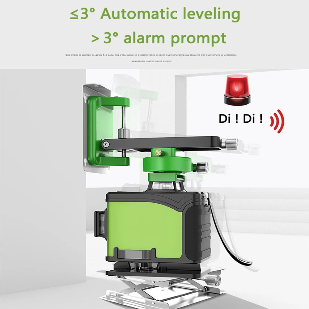 12 линия 16 line3D лазерный уровень 360 вертикальный и горизонтальный лазерный уровень самонивелирующийся перекрестный 3D зеленый лазерный уровень с наружным