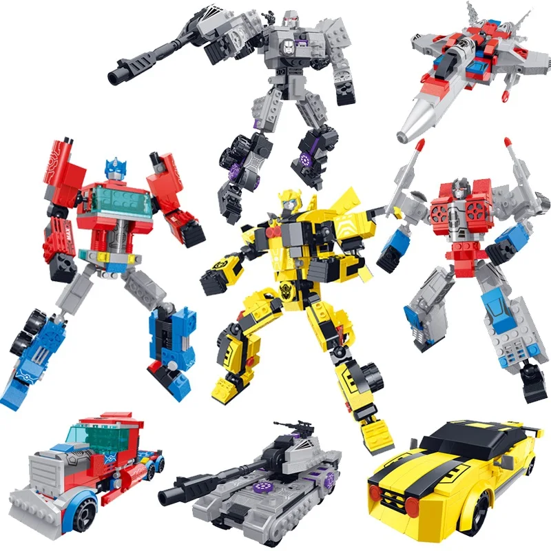 

ThinkEasy Transformation Robot Cars Prime Bruticus Toy Action Figures Block Toys For Kids Birthday Gifts
