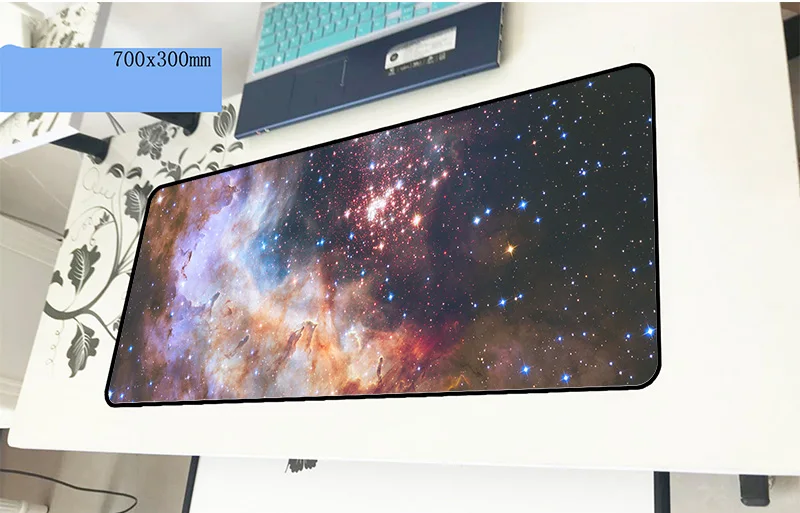 Galaxy pad mouse Mass pattern computer gamer mause pad 70x30cm padmouse Popular mousepad ergonomic gadget desk