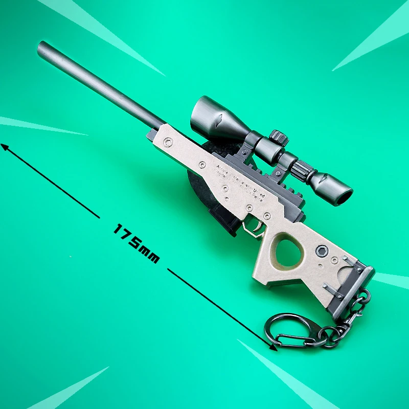 

17cm AWM Weapon Model Toy High Quality Game Metal Toy Gun Keychain Battle Royale Birthday Gifts For Kids