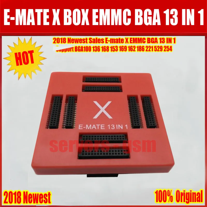 Newes E подручная коробка E-mate X памяти на носителе EMMC BGA 13 в 1 Поддержка BGA100/136/168/153/169/162/186/221/529/254 для легкий JTAG плюс UFI коробка RI