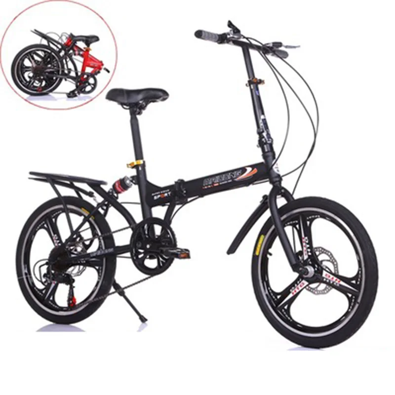 2" одно колесо Взрослый Детский велосипед одно колесо дисковый тормоз подарок складной велосипед - Цвет: black