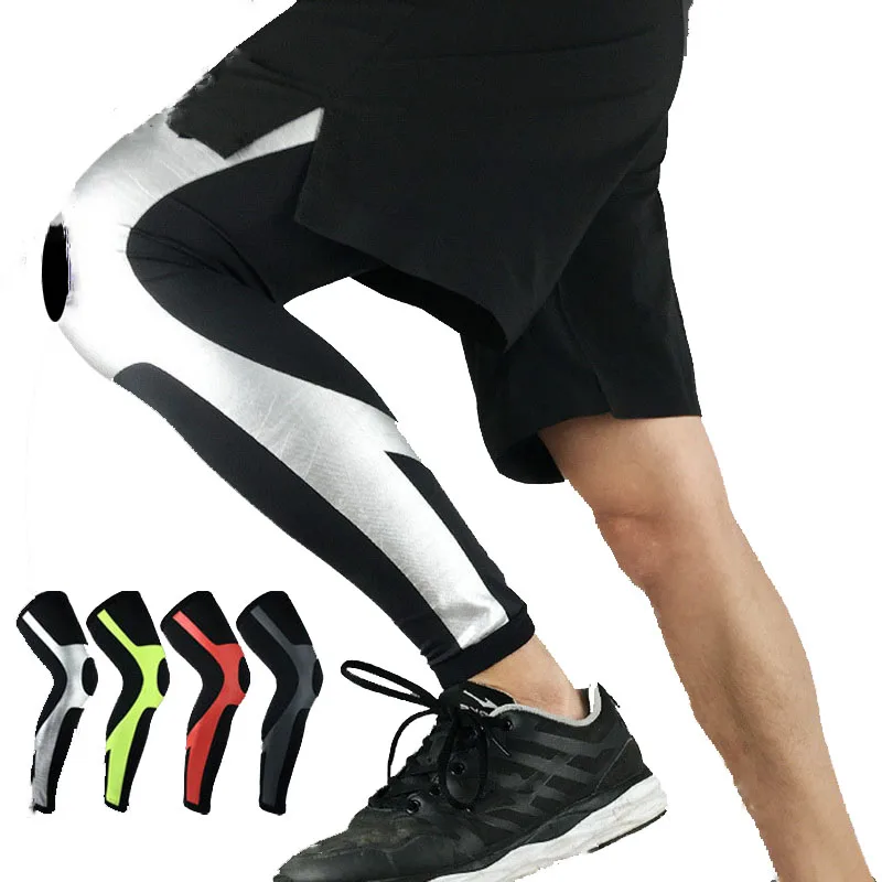 

1PCS Sports Knee Protectors Breathable Long Knee Legwarmers Compression Calf Sleeve Volleyball Football Running Knee Supports